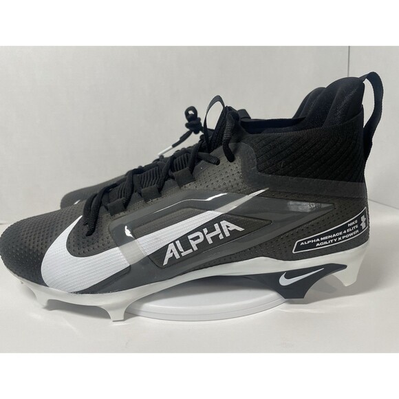 Nike Alpha Menace 4 Elite Mens Size 12.5 Wide Black Football Cleats HF5107-001 main image 14